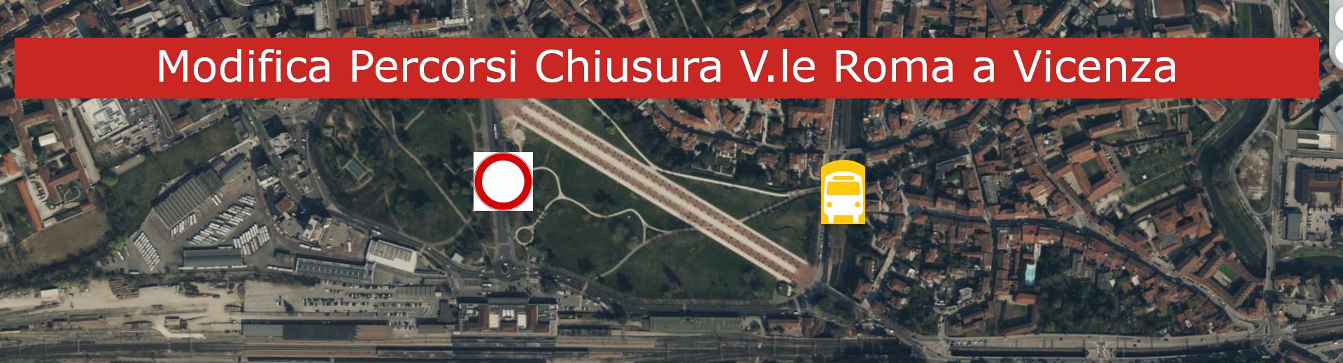 Chiusura Viale Roma a Vicenza